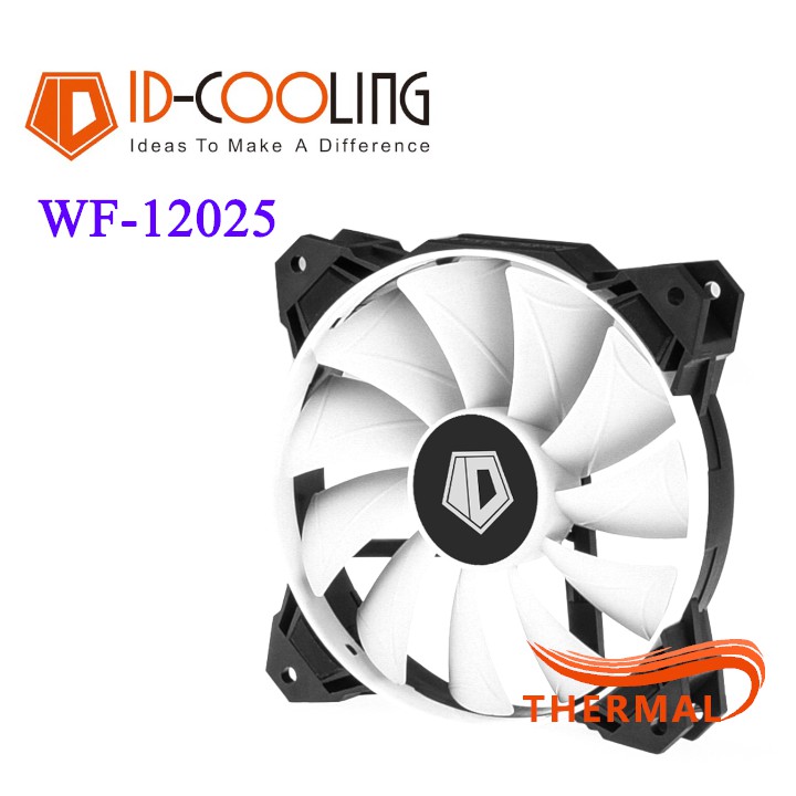 Quạt fan case 12cm ID-Cooling WF-12025 - Quạt sức gió tốt, thiết kế cổ điển đơn giản không led