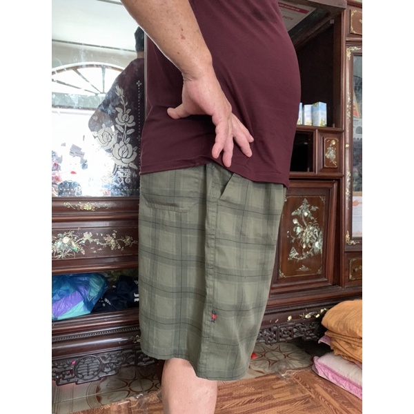 Quần đùi nam mặc nhà kẻ caro to chất mát, mềm. Quần đùi nam size đại 70-95kg.