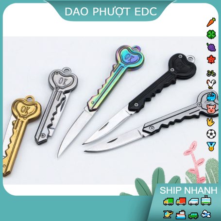 Dao Nhỏ Hình Chìa Khoá - Treo Chùm Móc Khóa - Rọc Thùng -Cắt Băng Keo
