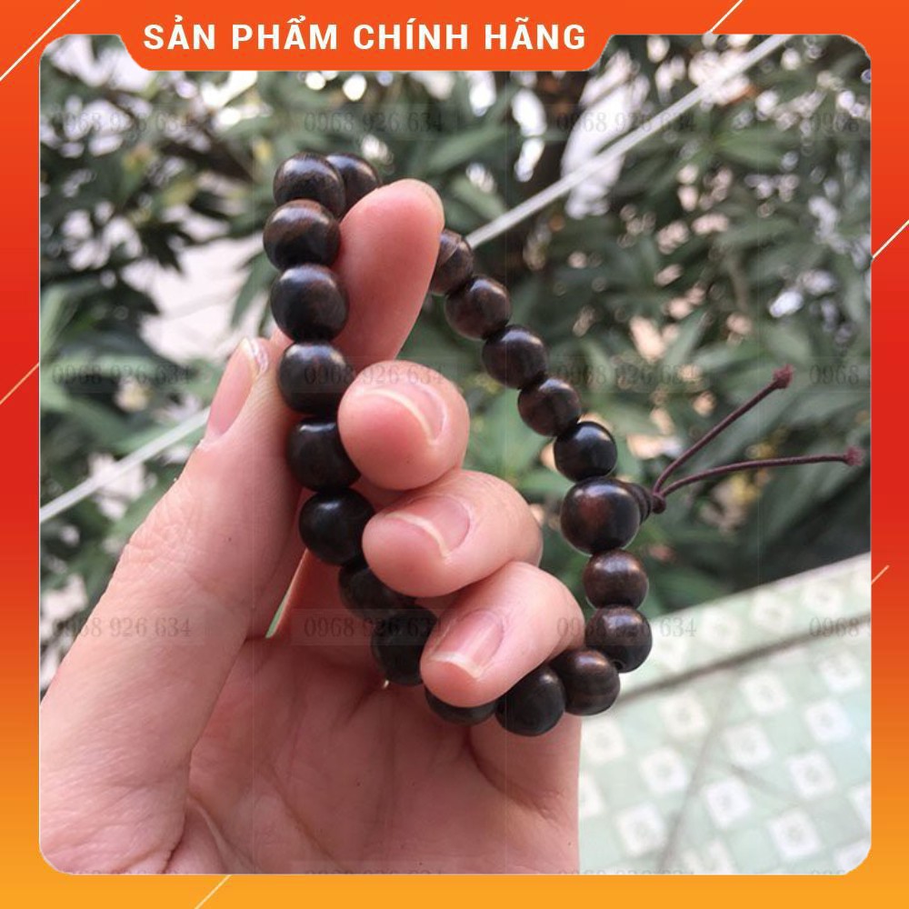 Vòng tay phong thủy gỗ mun📌 FREESHIP📌Vòng đeo tay phong thủy may mắn hạt gỗ mun cho người mệnh Mộc, Thủy [Hot]