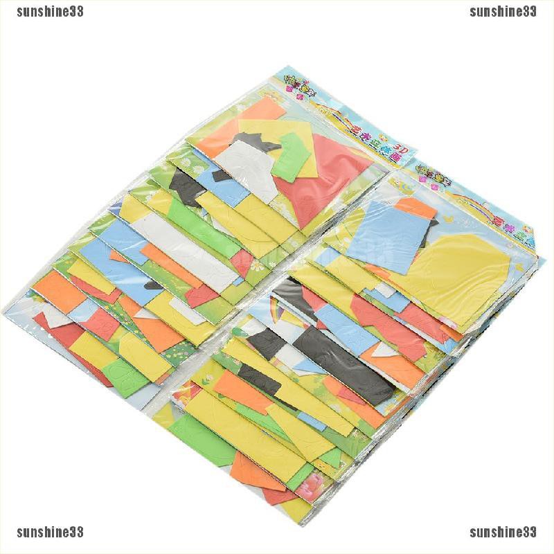 【COD•suns】1 Pcs DIY Cartoon Animal 3D EVA Foam Sticker Puzzle Toys for Kids St