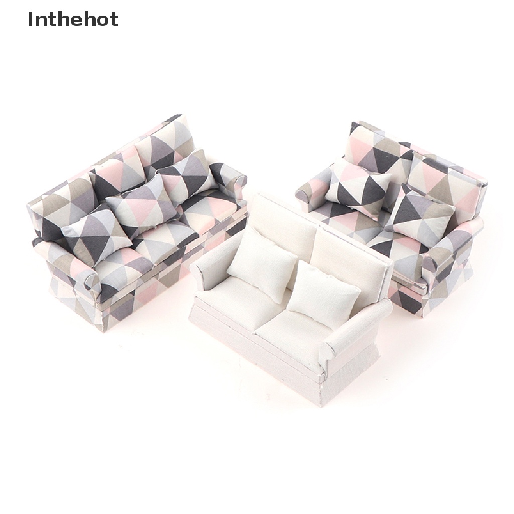 Bộ Ghế sofa Mini Tỉ Lệ 1: 12 Xinh Xắn Dành Cho Búp Bê