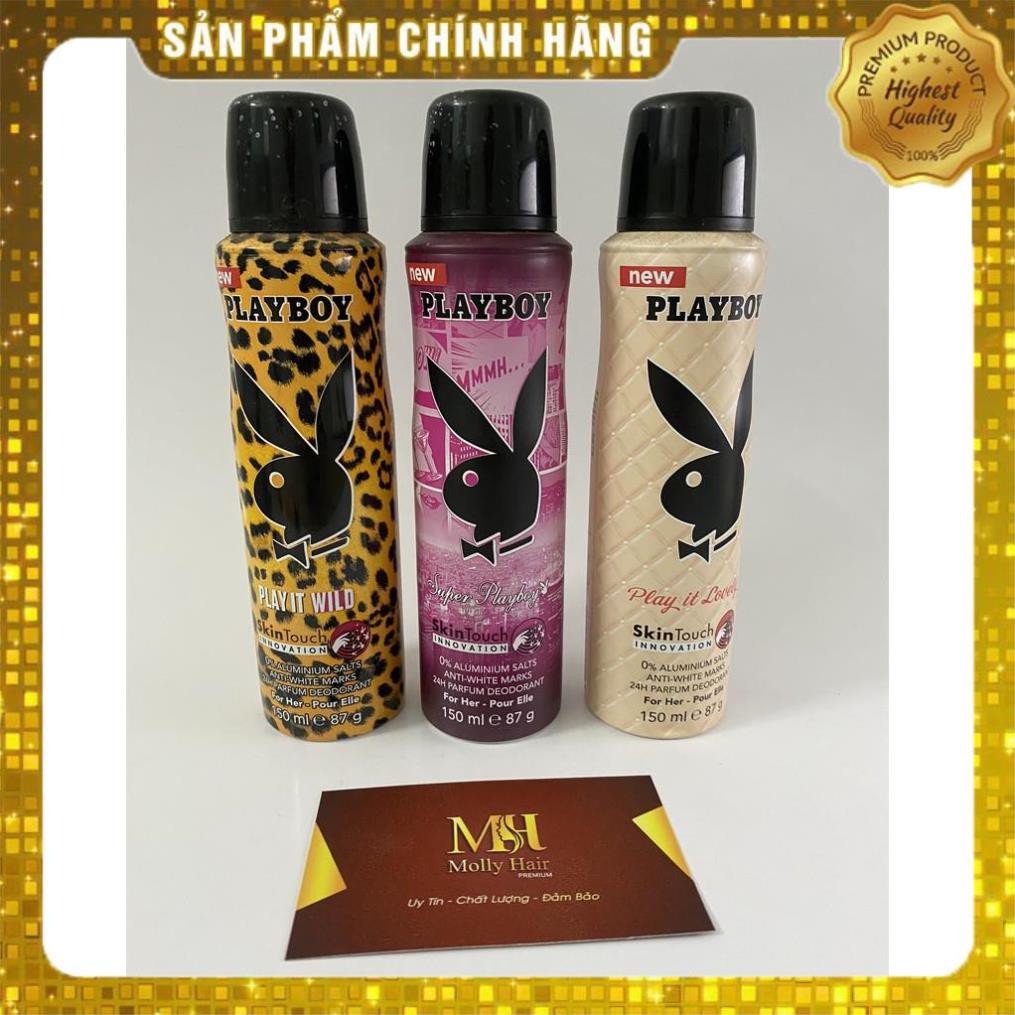 [HÀNG TỐT] Xịt khử mùi toàn thân Playboy cho Nam, Nữ cao cấp