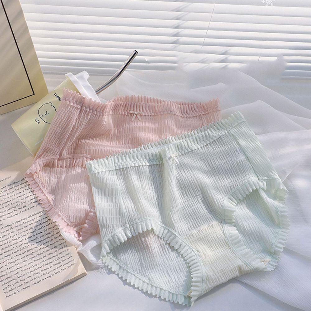 SOMEDAYZL Quần Lót Lụa Nylon Đính Nơ Thoáng Khí Thoải Mái Cho Nữ