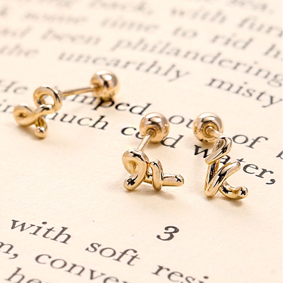 Bông tai bạc chữ cái theo yêu cầu Gix Jewel