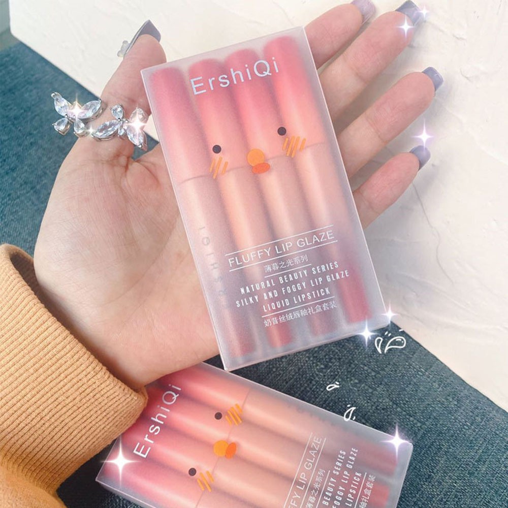 aaoottuuoo5.vn  [Hàng mới về] Set 4 Son Kem Lì Ershiqi Không Phai Chống Dính Cốc Trang Điểm Thời Trang | BigBuy360 - bigbuy360.vn