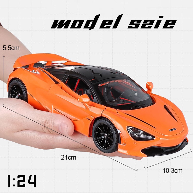 Mô Hình Xe Hơi Mclaren 720S Tỉ Lệ 1: 24 Bằng Hợp Kim Có Đèn Và Nhạc