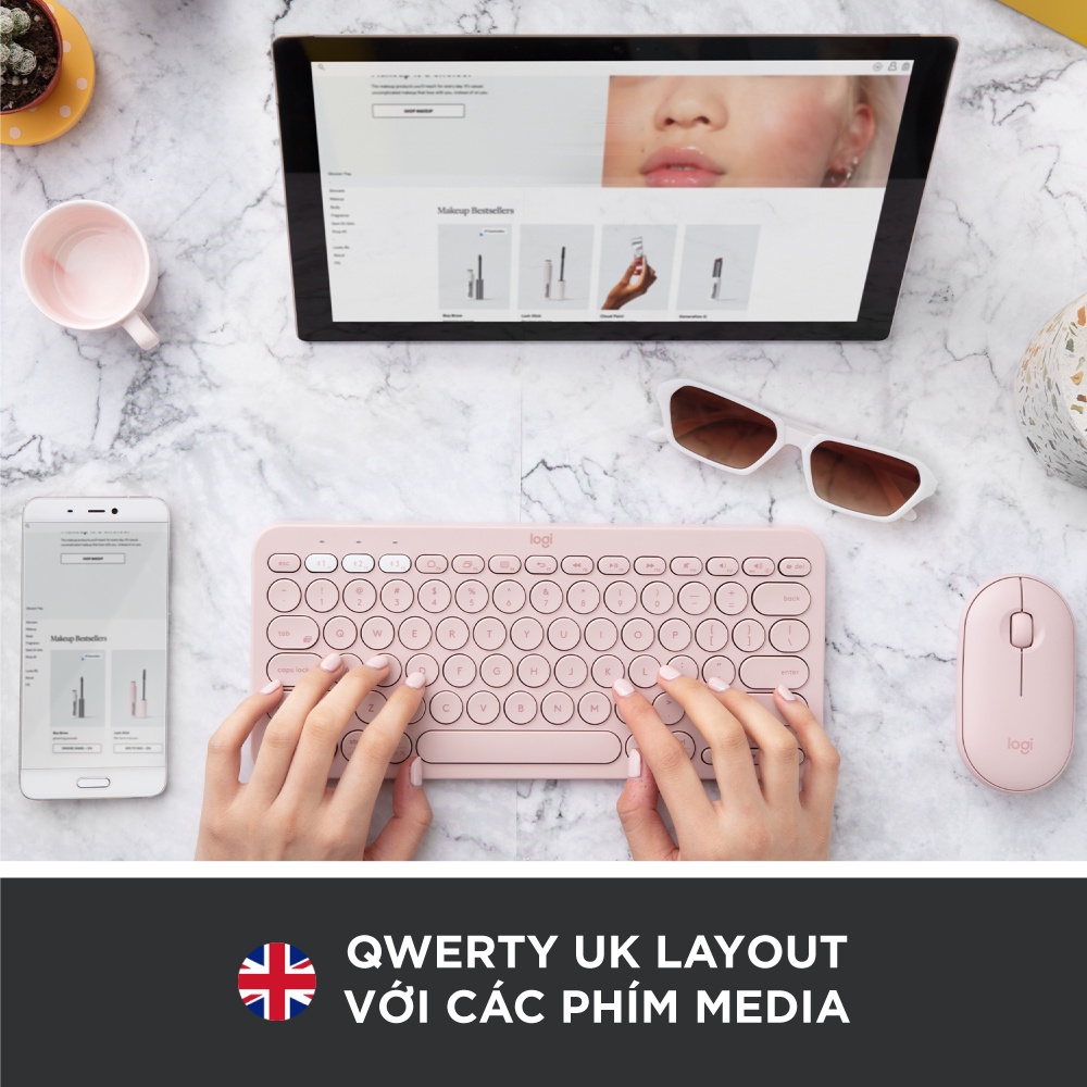 Bàn phím không dây Bluetooth Logitech K380 | K380s - giảm ồn, gọn nhẹ, đa thiết bị, Mac/ PC | BigBuy360 - bigbuy360.vn