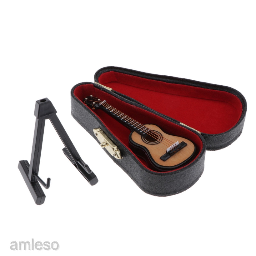 [AMLESO] 1:12 Scale Electric Guitar Model Toy Musical Instrument Music Room Ornaments