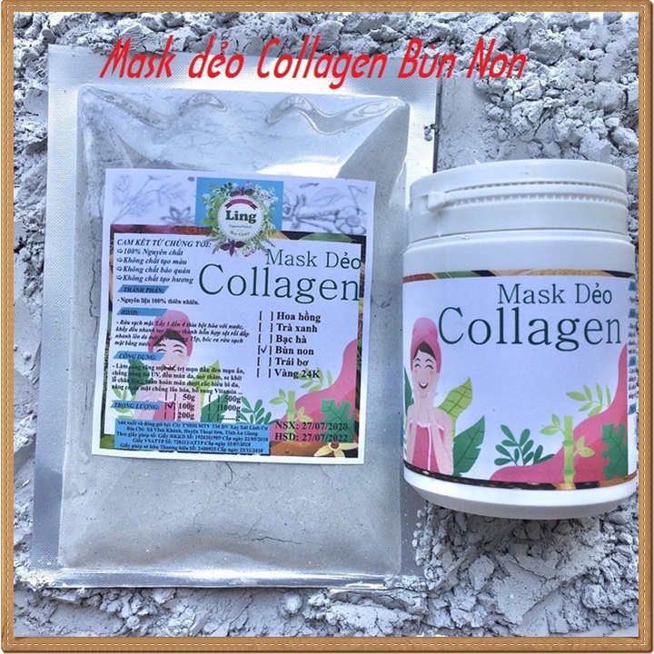 [Sỉ-Rẻ] Mask dẻo 1 Ký Bùn Non Collagen Ling Có giấy VSATTP giấy ĐKKD nhiều công dụng [Lẻ-Sỉ]