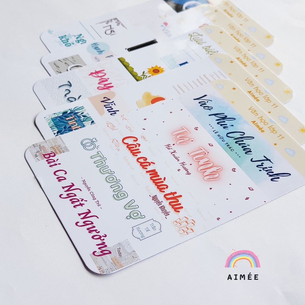 CŨ - Sticker nhãn dán văn học 11, tiêu đề văn học 11, ngữ văn 11| AIMÉE