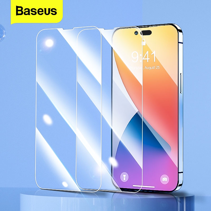Set 2 Kính Cường Lực Toàn Màn Hình Baseus 0.3mm Dùng Cho iPhone 14 Pro Max 2022