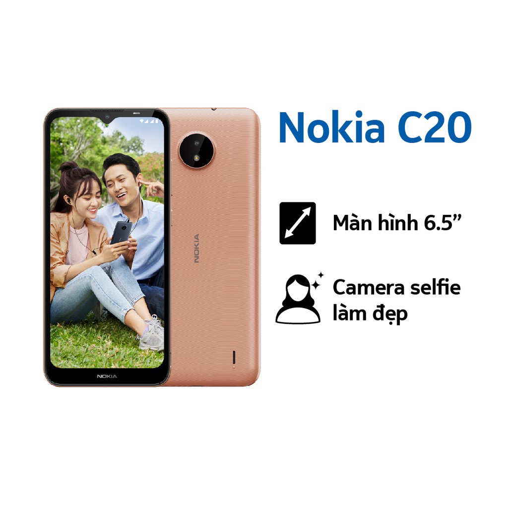 [Mã 2611DIENTU500K hoàn 7% xu đơn 300K] Điện thoại di động Nokia C20 TA-1352 DS2/32 VN Xanh thiên thạch Blue_286645166BL