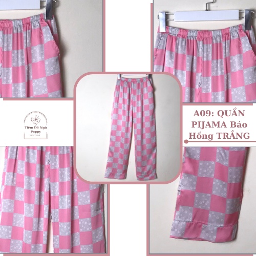 Bộ mặc nhà nữ cao cấp,Đồ bộ nữ quần dài lụa LATIN đẹp Đồ ngủ pijama nữ hàn quốc POPPY-A13