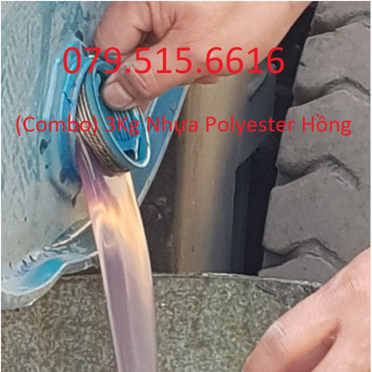 Nhựa Polyester Hồng - Composite Hồng (Combo 3Kg)