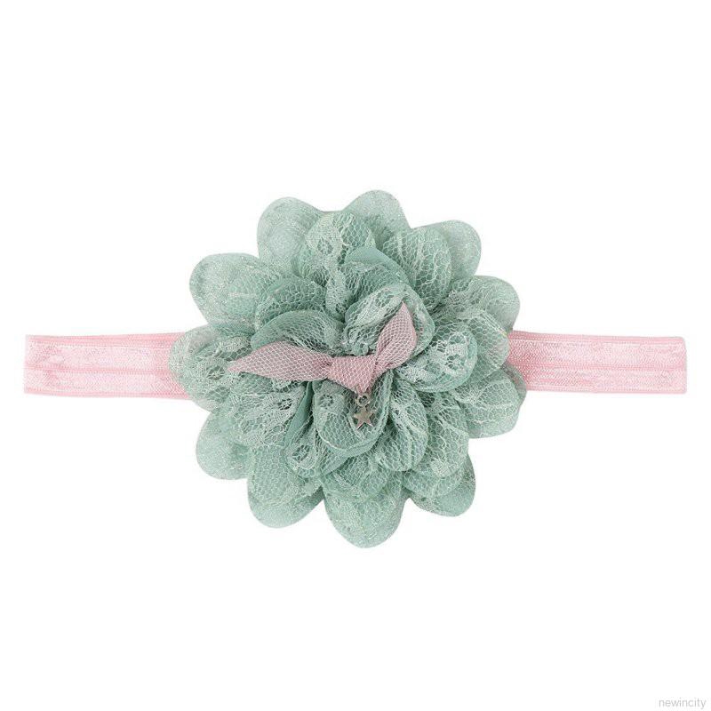 Băng đô hoa phối ren dễ thương cho bé gái