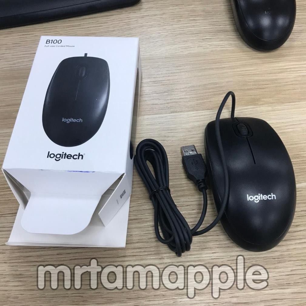 Chuột có dây Logitech B100 USB Chuyên văn phòng (HÀNG CHÍNH HÃNG TEM DIGIWORLD)