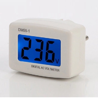 Đồng hồ vôn kế kỹ thuật số phích cắm EU US màn hình LCD