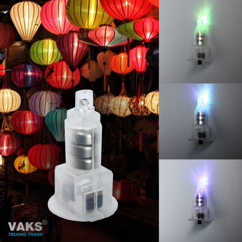 ĐÈN LED CHỚP 7 MÀU DÙNG PIN -  lắp vào đèn lồng, đèn trung thu, đồ chơi trẻ em...