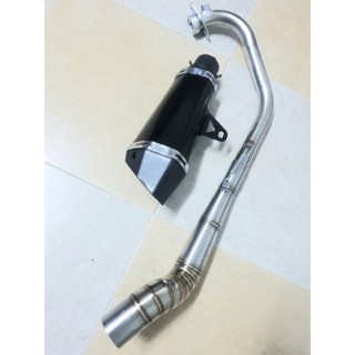 Pô Akrapovic gồm cổ 2 khúc cho xe máy.