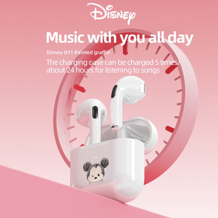Tai nghe Bluetooth 5.0 không dây chống nước cảm ứng HD Disney D11