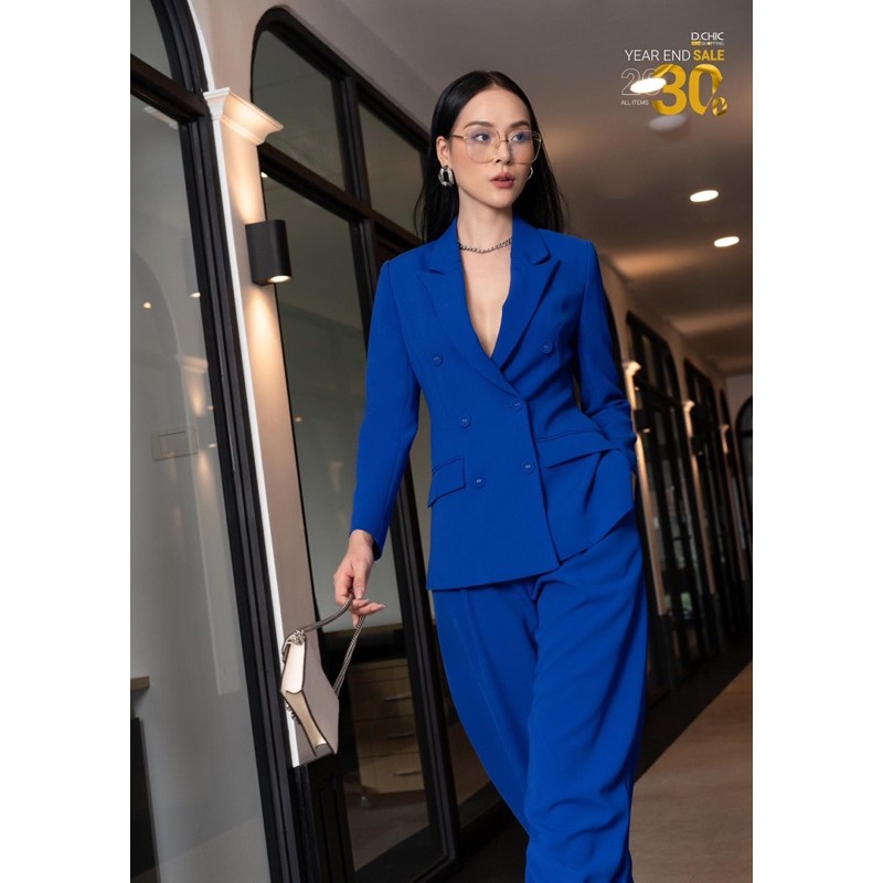 Set vest cài nút gấu quần