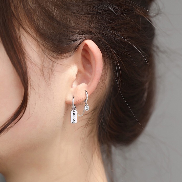 Set 2 khuyên tai nhiều kiểu dáng màu sắc phong cách retro cá tính cho nữ