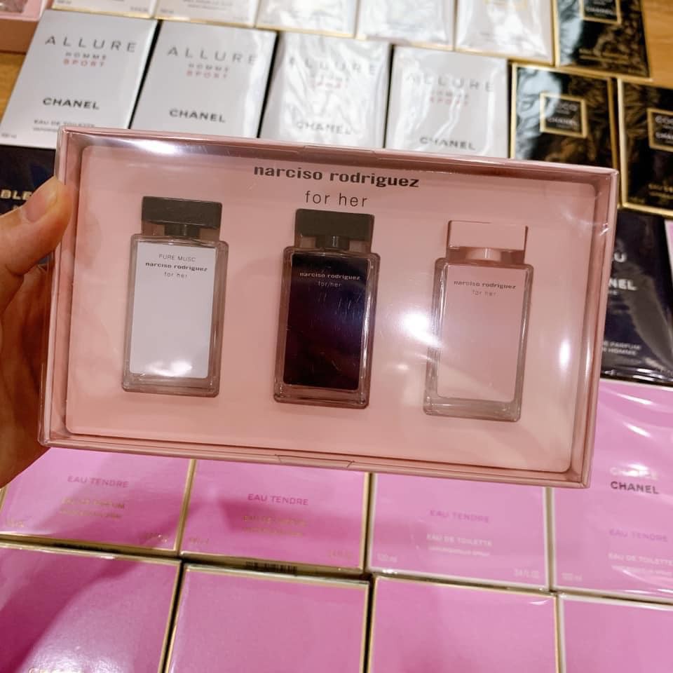 Set nước hoa mini Narciso Rodriguez For Her 7.5