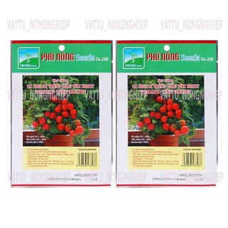 Bộ 2 Gói Hạt Giống Cà Chua Bi Trồng Chậu Phú Nông (0.1g / Gói)