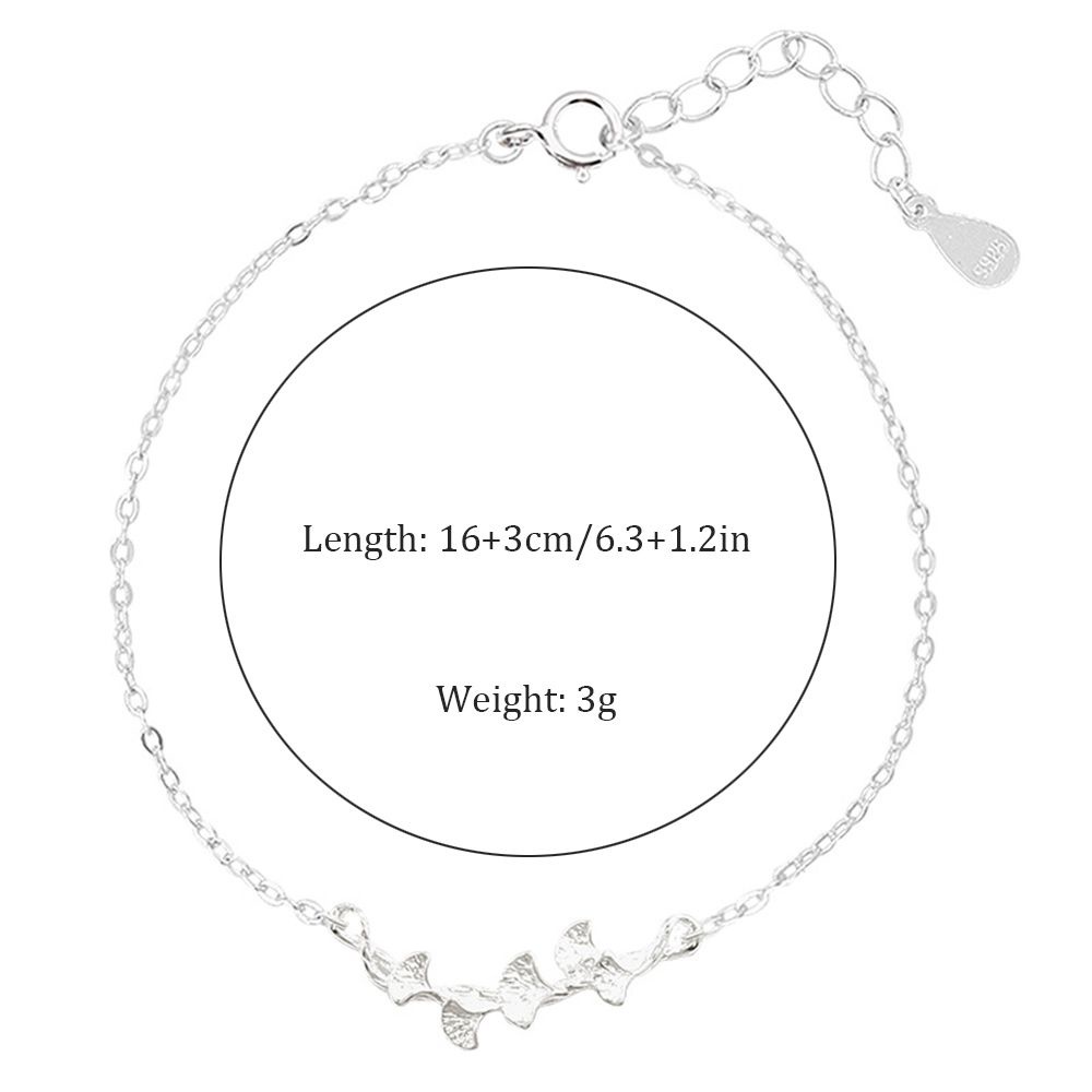 Vòng đeo tay họa tiết lá cây đơn giản thời trang sành điệu cho nữ