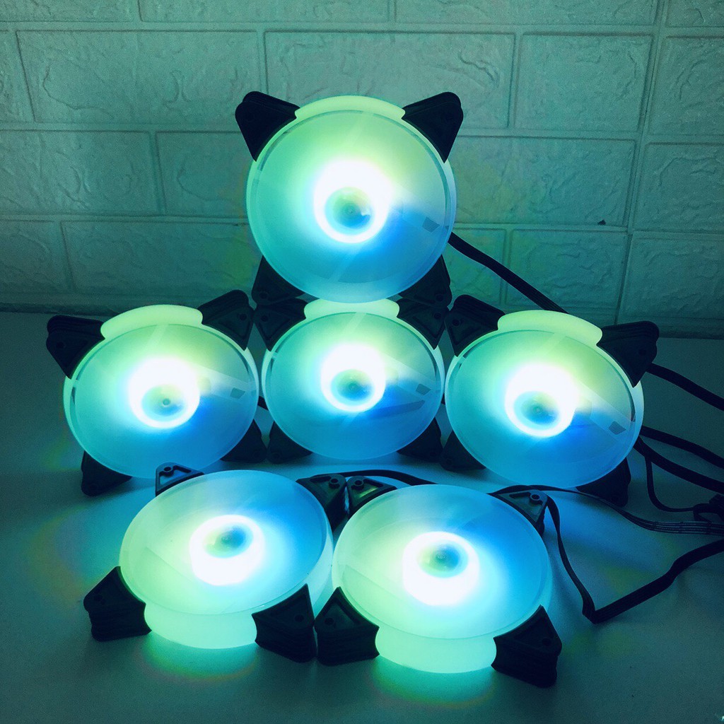 [Xả Kho - Thanh Lý] Quạt Tản Nhiệt - Fan RGB 16 Triệu Màu Kèm 366 Hiệu Ứng - Làm Mát - Tăng Tuổi Thọ Cho Các Linh Kiện