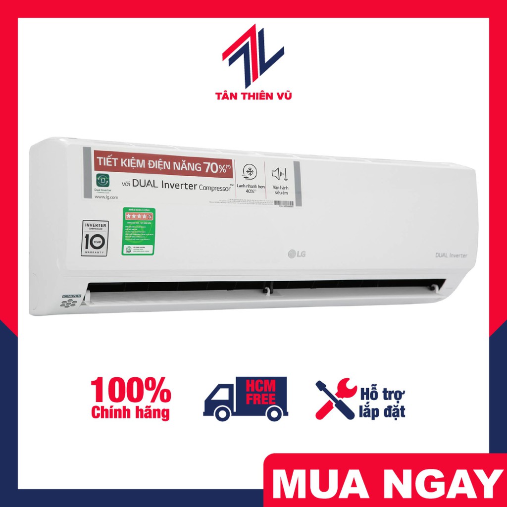 [MIỄN PHÍ VẬN CHUYỂN - LẮP ĐẶT] V10APH - Máy lạnh Inverter LG V10APH (9.200Btu) - Hàng Chính Hãng