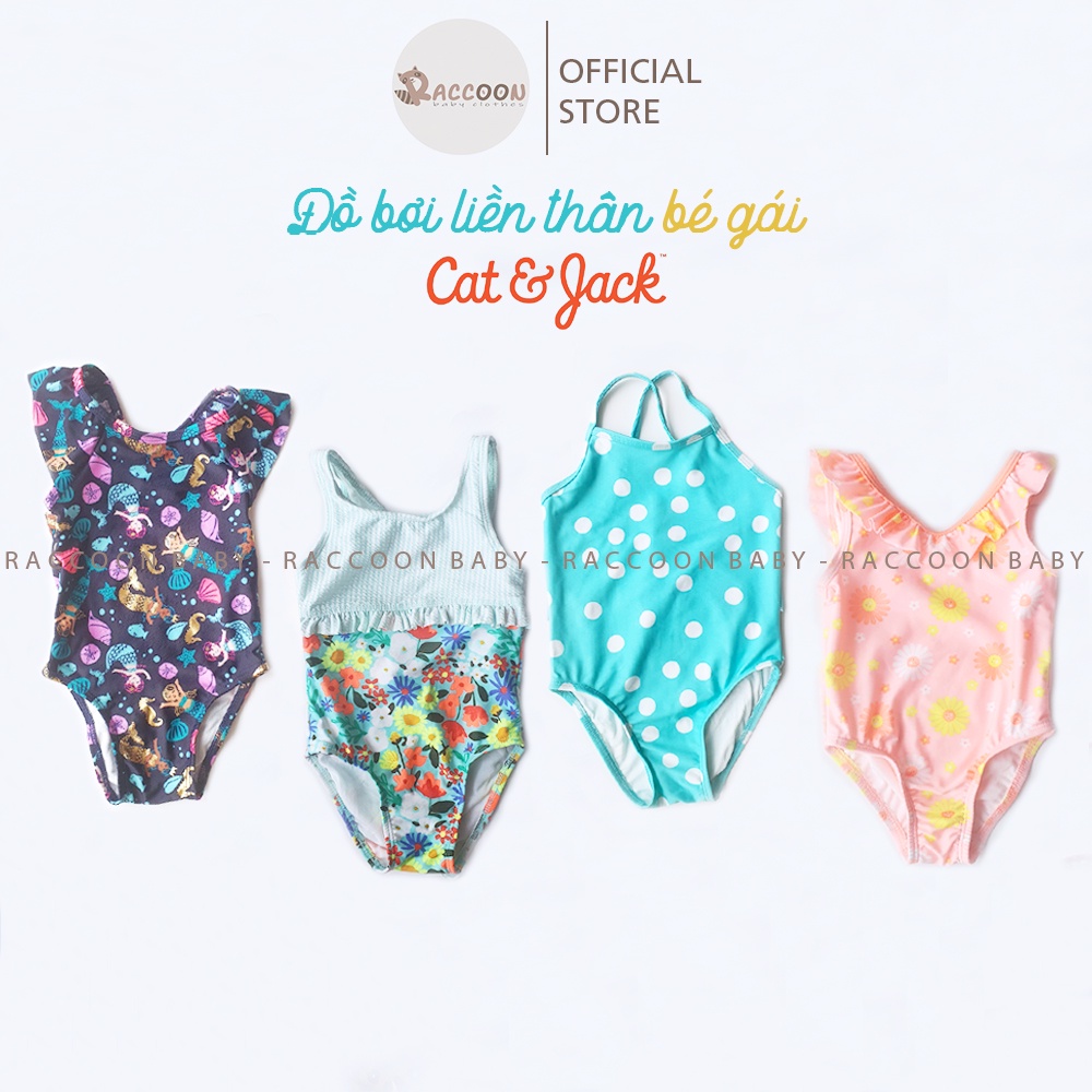 Đồ bơi bé gái liền thân và rời hai mảnh bikini xuất dư Cat & Jack (12m-5y)