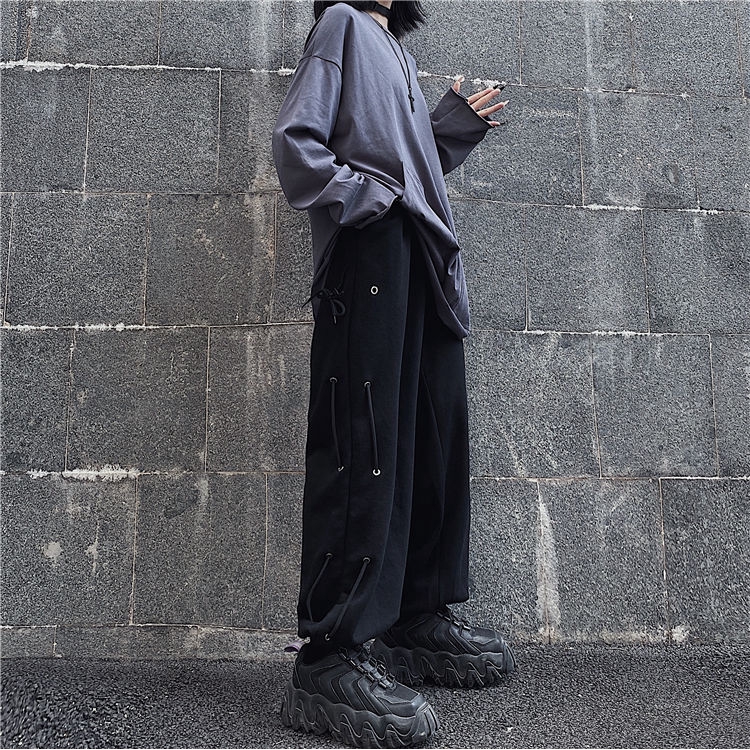 Quần Thể Thao Dáng Rộng Phối Dây Rút Phong Cách Thời Trang Harajuku 237127 | BigBuy360 - bigbuy360.vn