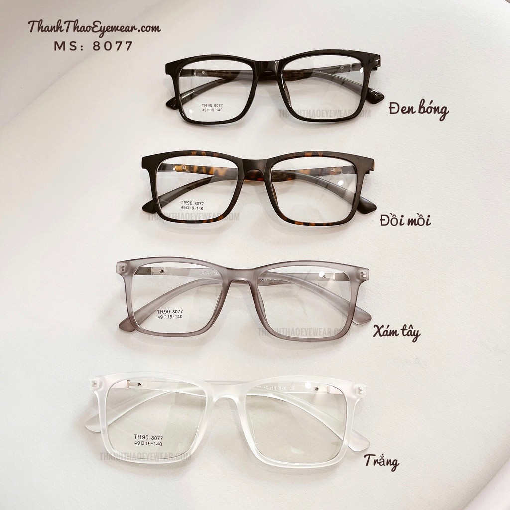 Gọng Kính Cận Vuông Nam Nữ Nhựa Dẻo V8077- THANHTHAO EYEWEAR | BigBuy360 - bigbuy360.vn