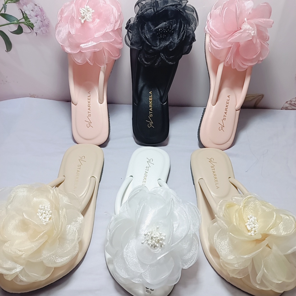 DÉP LÊ QUAI NGANG KIỂU KẸP NGÓN ĐÍNH HOA MAI ĐI CHƠI ĐI BIỂN THỜI TRANG HÈ 2021 MÃ DHM MINHTUYETSHOES
