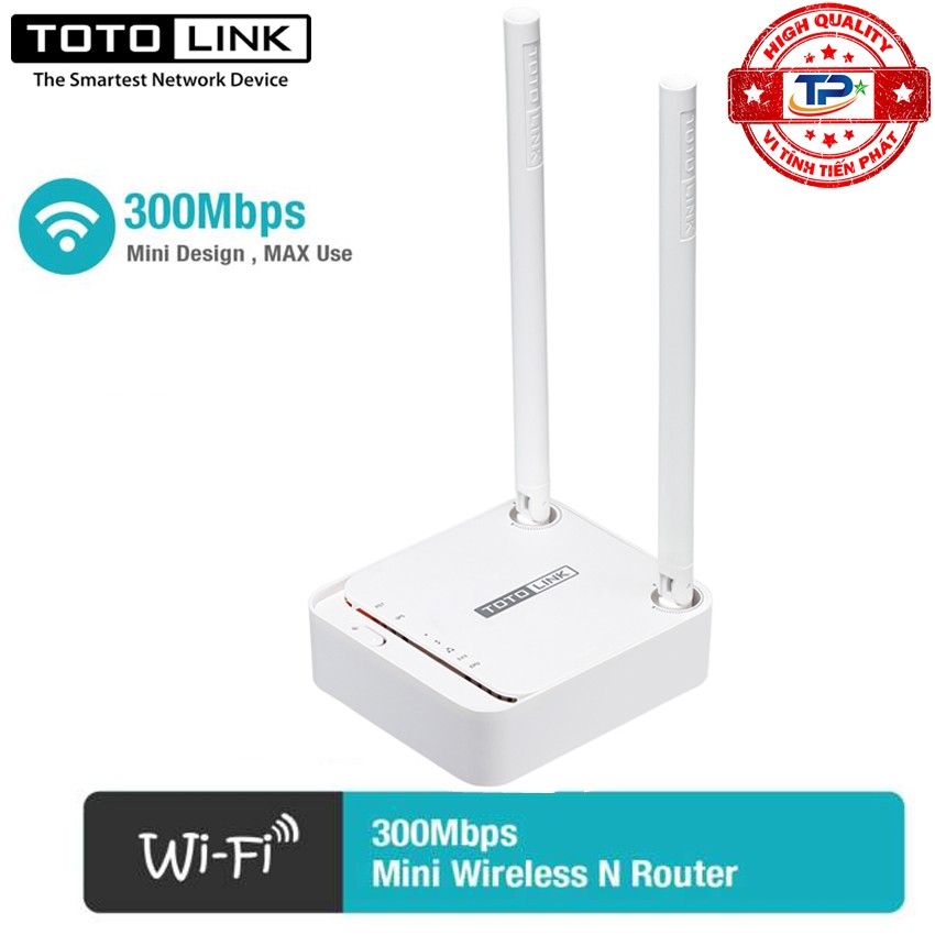 Bộ phát WiFi ToToLink N200RE tốc độ 300Mbps chuẩn N - MiNi Router