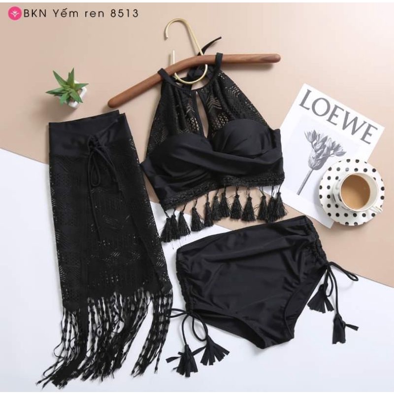 Bikini cổ yếm tua rua SIÊU XINH, ôm body, tôn dáng tuyệt đối, thu hút mọi ánh nhìn