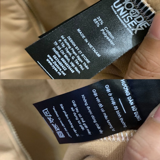 Áo hoodie zipper unisex 2T Store HZ05 màu kem tan Cafe - Áo khoác nỉ dây kéo nón 2 lớp dày dặn chất lượng đẹp | BigBuy360 - bigbuy360.vn
