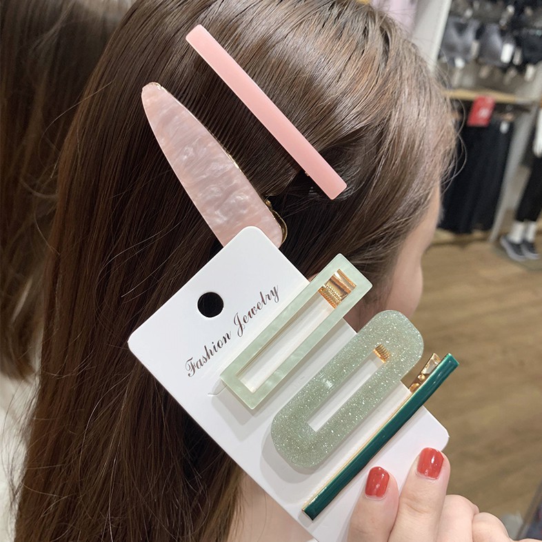 Set 3 Kẹp Tóc Kim Loại Họa Tiết Da Báo Thời Trang Cho Nữ