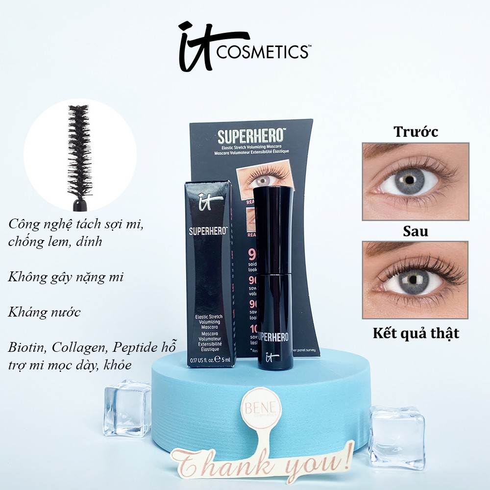 [CHÍNH HÃNG] Mascara Siêu Dài & Dày Mi It Cosmetics Superhero Elastic Stretch Volumizing | BigBuy360 - bigbuy360.vn