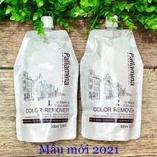 (Sản phẩm chính hàng) BÓC MÀU ĐỎ ĐEN OXY HÓA PALLAMINA COLOR REMOVER HAIR 500ML