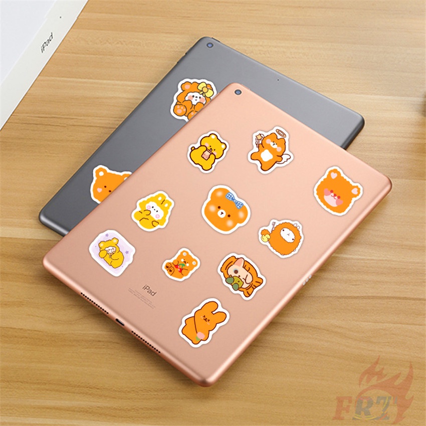 Set 100 nhãn dán trang trí họa tiết Q Kawaii Sunshine Bear độc đáo dễ thương