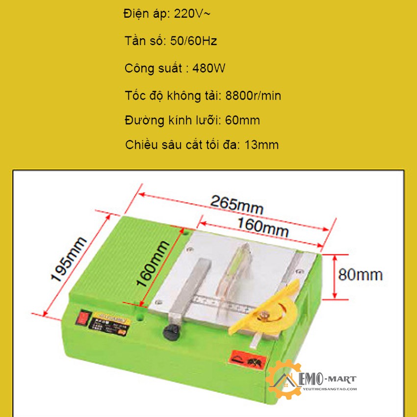 ⚡️𝐁𝐇 𝟏𝟐 𝐓𝐡𝐚́𝐧𝐠 𝐓𝐨𝐚̀𝐧 𝐐𝐮𝐨̂́𝐜⚡️ Máy cưa bàn MiniQ BG-3115 ⚡️ Công suất 480W - Khung thép sơn tĩnh điện cao cấp