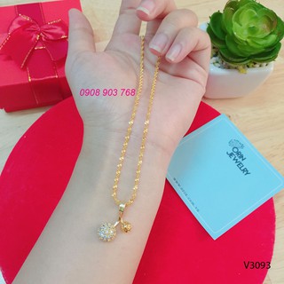 Dây chuyền nữ dạng xoắn mặt trái cherry đính đá thời trang Orin D3093 đẳng cấp