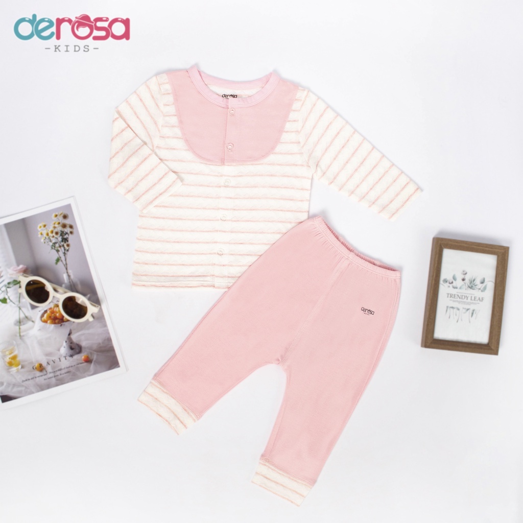 Bộ quần áo dài tay cho bé trai và bé gái DEROSA KIDS từ 0-9 tháng ASBB431