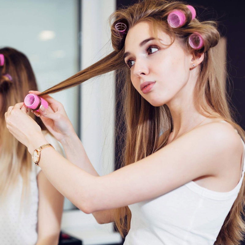 Bộ 19 Dụng Cụ Uốn Tóc DIY Không Dùng Nhiệt Tiện Dụng