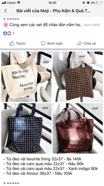 TÚI Vải túi TOTE VẢI TRẮNG NGÀ STYLE HÀN QUỐC - TÚI TOTE VẢI “YOU ARE MY FAVARITE”