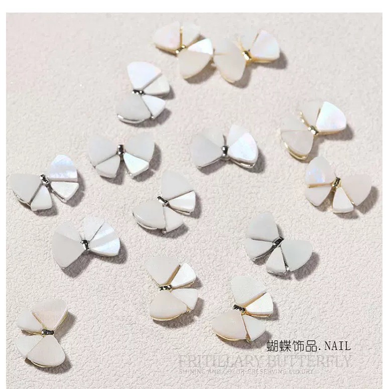 Charm Bướm Đá Ánh Xà Cừ TRANG TRÍ MÓNG