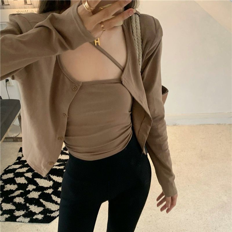 Áo Thun Tay Dài Thiết Kế Đơn Giản Cho Nữ